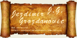Jezdimir Grozdanović vizit kartica